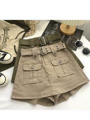 Women's High Waist Cargo Skort with Belt & Built-In Shorts - -Line Mini Skirt, Belted Waistband, Machine Washable Short Length Suitable for,, Casual Attire - Casual Streetwear Outfits