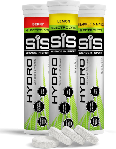Science in Sport Hydro Electrolyte Tablets 20 Pcs. Berry – Vegan & Gluten-Free, Ideal to Promote Hydration and Maintain Electrolytes Balance (Packaging May Vary)