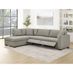 Thomasville Miles Grey Fabric Corner Sofa with Power Footrests, Left Hand Facing