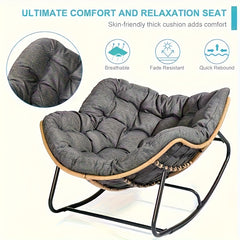 Skin-friendly Comfortable Outdoor Deck Rocker, Royal Papasan Chair