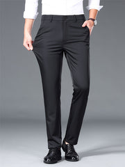 2 Men'S Professional Business Suit Pants, Elastic, Wrinkle-Resistant, Non-Ironing, Formal Pants, Casual Trousers, Loose And Versatile Casual Straight-Leg Suit Pants for Office Workers