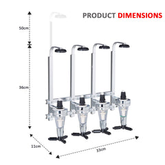 4/6 Bottle Optics for Spirits Bar Butler Wall Mounted Bottle Bracket Upside Down Drink Dispenser Stand Rack for Home Pub or Kitchen Bar, 30ml Optic Spirit Barware Set