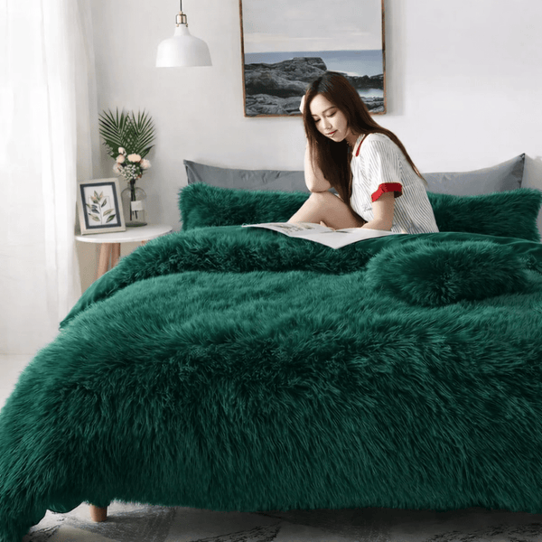 Super Plush Shaggy Fur Duvet Cover Set 3pcs | Ultra Soft Luxury Bedding for Winter | Warm, Cozy & Hotel-Grade Comfort | Premium Faux Fur Bed Set for Deep Sleep & Stylish Bedrooms