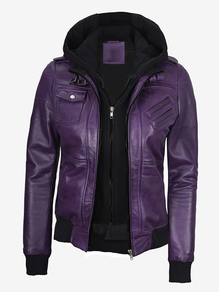 Autumn/winter 2025 Item, Elegant and Sexy Women's PU Jacket, Ladies' Faux Jacket with Detachable Hood