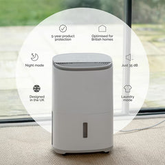 Meacodry Arete One 10L Dehumidifier & Air Purifier in Warm Pebble