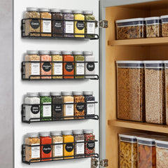 Vinsani 25pcs Glass Spice Jars Set 4oz – Airtight Herb & Spice Storage Bottles with Writable Labels, Dual Shaker Lids & Funnel – Square Empty Jars for Kitchen Cupboard Pantry Organiser