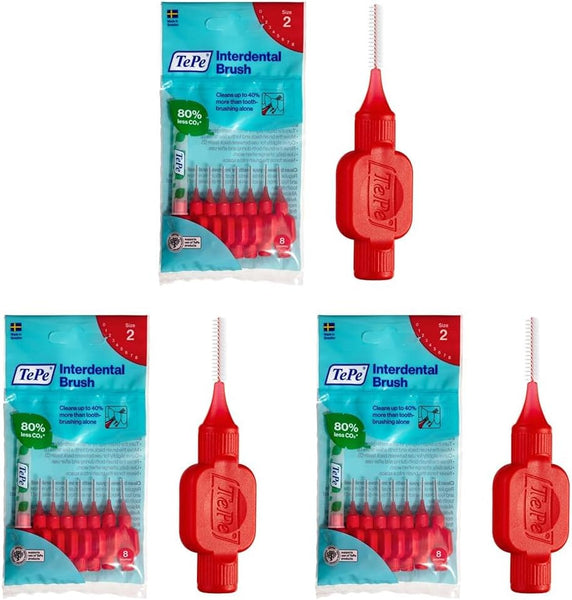 Tepe Interdental Brush, Original, Yellow, 0.7Mm/Iso 4, 8Pcs, Efficient Cleaning between Teeth, Plaque Remover and Dental Flosser for Small Gaps