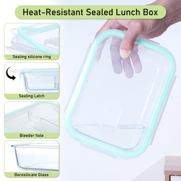 1040 ml*4, glass food containers with lids, glass sets with lids, glass storage containers with lids, glass lunch boxes with lids, glass plates with lids