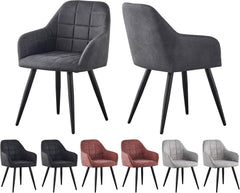 mcc direct 2x Faux Matte Suede Leather Dining Chairs Accent Chairs home & restaurants Adrian