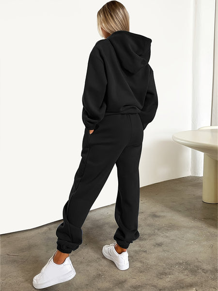 Fashionable Set of Sweatshirt And Long Pants with Letter Prints for Women