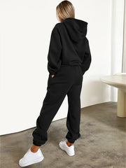 Fashionable Set of Sweatshirt And Long Pants with Letter Prints for Women