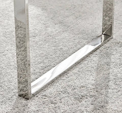 Aditya Chrome and Tempered Glass Coffee Table - Modern Design Living Room Table