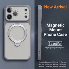 Phone Case: Luxury Magnetic Shock-resistant Phone Case for The iPhone 17 Pro Max, Featuring A Stand and Glass Lens Protection
