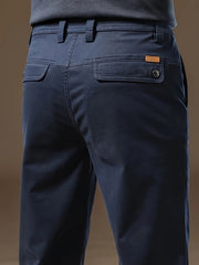 Men's Bedford Classic Fit Stretch Khaki Dress Pants, Casual Trousers, Suitable for Business Occasions, Daily Wear, and Outings in Spring and Autumn