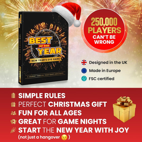 BEST of the YEAR – the Feel-Good Game for New Year’S Eve 2025 | Sparks Meaningful Conversations | Gift Idea for Secret Santa & Holiday Family Game Night for Adults & Kids | 1–10 Players