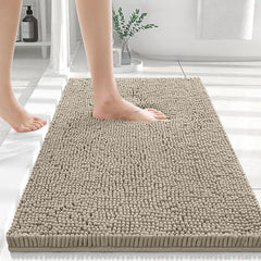 1pc Soft Chenille Bath Mat – Durable Chenille Rug with Non-Slip Backing, Stylish Bathroom Rug, Machine Washable Bath Mat, Non-Slip Area Rug for Shower Room & Home Use