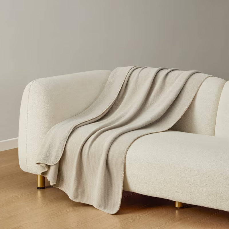 Casual Living Soft Chenille Cream Throw, 127 X 178 Cm