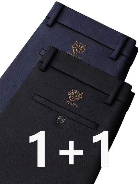[Tong Tong Bang Selected OBM] 2pcs Men'S Wrinkle-Resistant Non-Iron Versatile Business Suit Pants Middle-Aged And Elderly Formal Suit Trousers