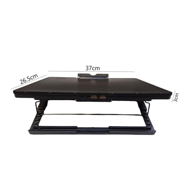 Laptop Cooling Pad 3/5 Fans Adjustable Stand USB Quiet Cooler with LED for 12–17 Inch Notebook