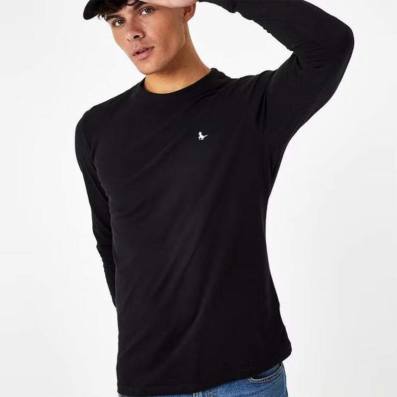 Jack Wills Men'S Sandleford Long Sleeve Tee in Black