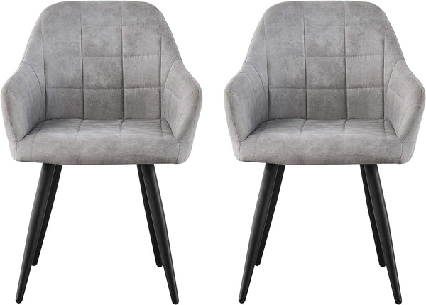 mcc direct 2x Faux Matte Suede Leather Dining Chairs Accent Chairs home & restaurants Adrian