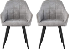 mcc direct 2x Faux Matte Suede Leather Dining Chairs Accent Chairs home & restaurants Adrian