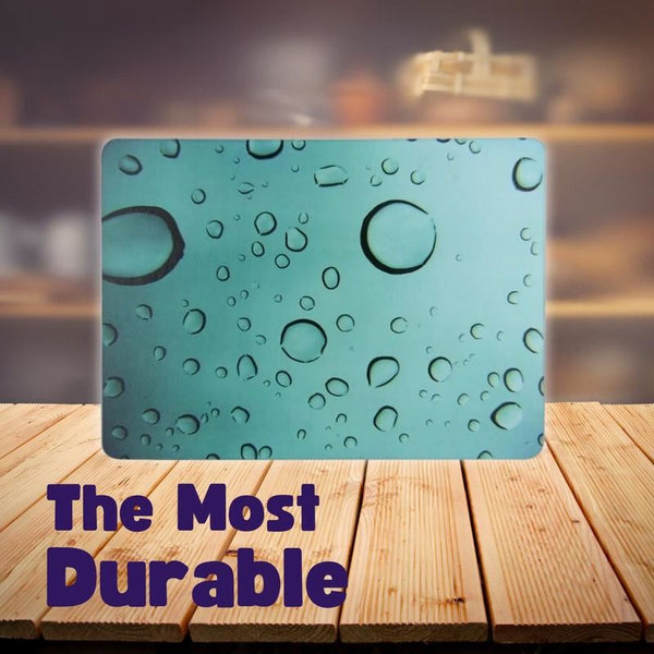 Water Droplets Glass Worktop Saver Protector Chopping Cutting Board - 28x38cm