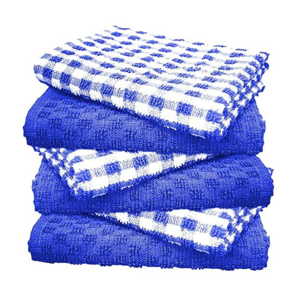 Pack of 2 Cotton Mono Terry Tea Towels – Egyptian Mono Check, Super Absorbent, Soft & Durable – Hotel Quality Kitchen Dish Cloths TT ‎65cm x 46cm approx
