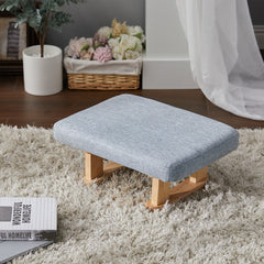 Small Linen Padded Stool Sofa Side Footstool Footrest Hallway Shoe Stool Living Room Bedroom Stool Seat