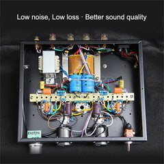 Audiophile 6P1 Tube Power Amplifier Class a Single-Ended Parallel High-Power HIFI Power Amplifier Retro Tube VU Meter Amplifier