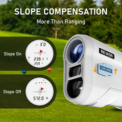 REVASRI Golf Rangefinder with Slope And Pin Lock Vibration, External Slope Switch for Golf Tournament Legal, Rangefinders with Rechargeable Battery 914.4meter Laser Range Finder