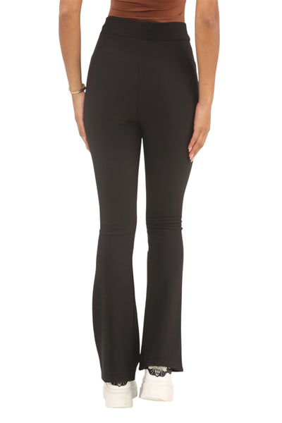 Ladies Flared Trousers Stretch Fit Comfort Fit High-Waisted Flared Pants Suitable For Nurses, Carers, Teachers, School Uniform, Yoga, Travel, Casual, Office Wear