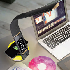 Ottlite Wireless Charging Black LED Table Lamp