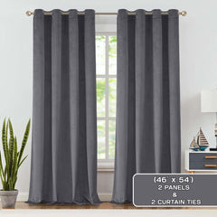 2pcs Premium Velvet Blackout Curtains – High-Quality Thermal Insulated Room Darkening Window Drapes, Light-Blocking Rod Pocket Curtains for Living Room Decor, Bedroom, Machine Washable Home Decorations