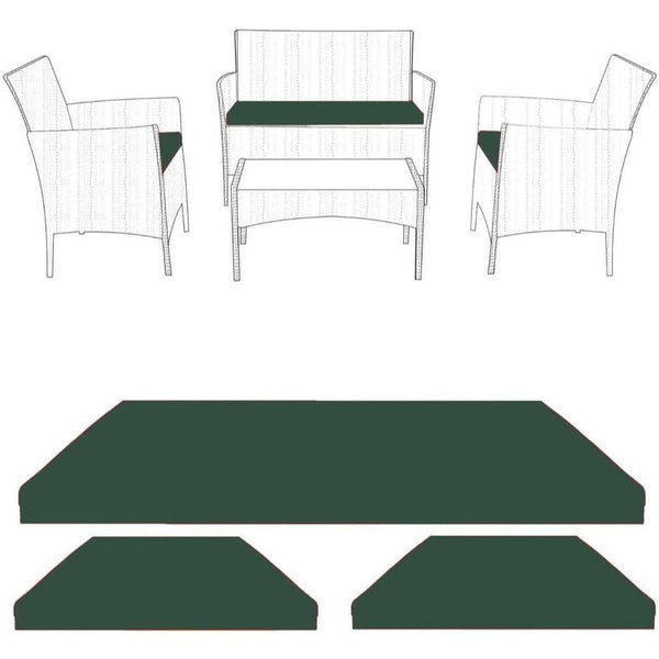 3pcs Replacement Outdoor Seat Cushion Pads for Rattan Furniture Water Resistant and Lightweight Patio Furniture Chair Padding