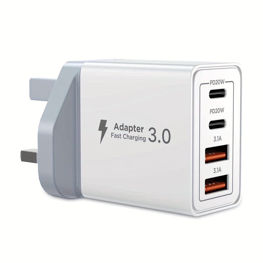 Innosinpo USB-C Power Adapter with Dual USB-C Ports, 40W High-Speed Charging, Compact Design for iPhone & Tablets, Compatible with Various Charging Cables, Plug & Play, Device Charging Solution, Modern Charging Hub, Durable Charging Port