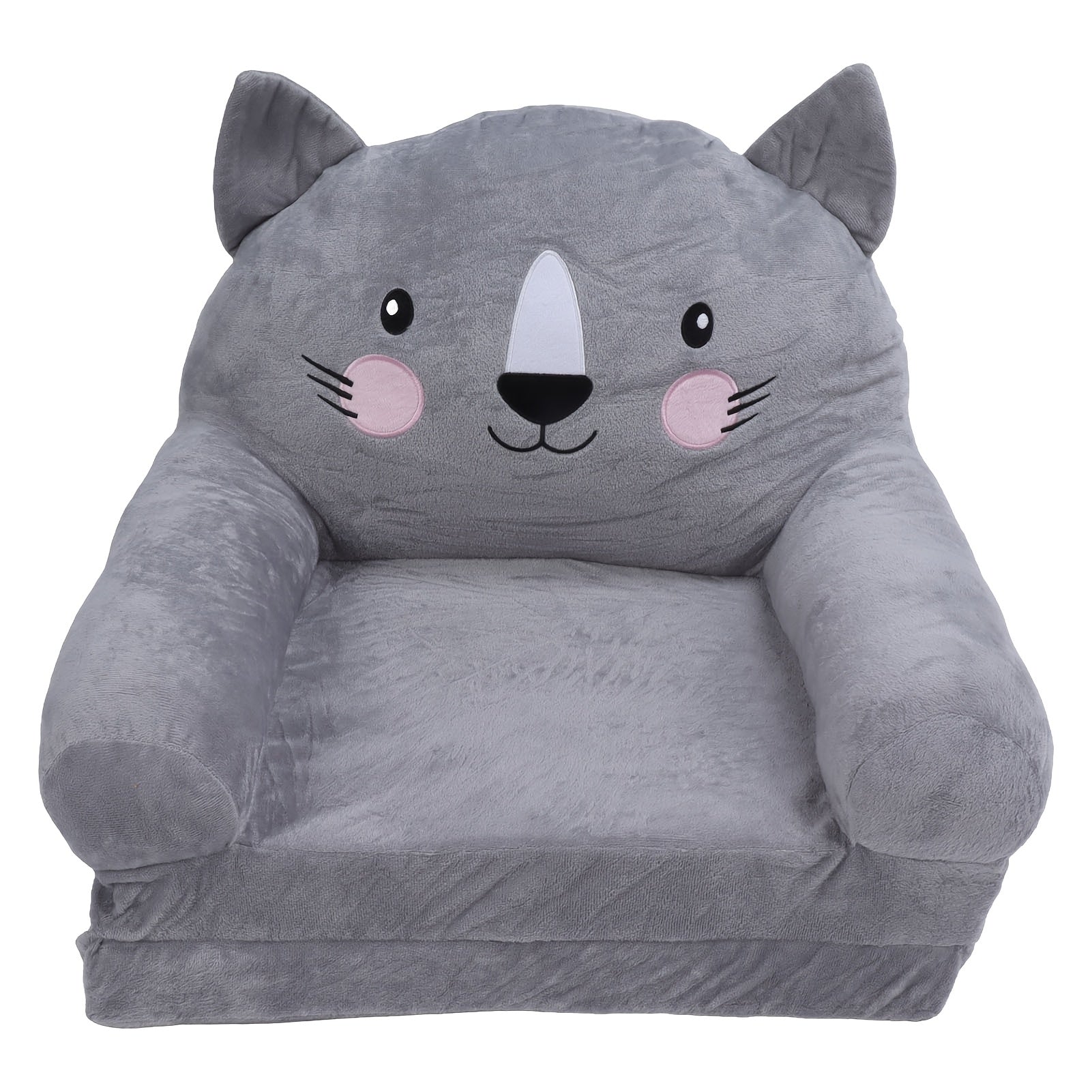 Cozy Kid Folding Sofa, Plush, Washable Lounge Chair for Playroom & Nursery, Foldable Soft Toddler Chair for Reading Relaxing Sleeping