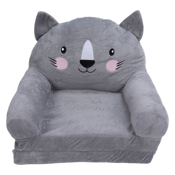 Cozy Kid Folding Sofa, Plush, Washable Lounge Chair for Playroom & Nursery, Foldable Soft Toddler Chair for Reading Relaxing Sleeping