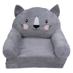 Cozy Kid Folding Sofa, Plush, Washable Lounge Chair for Playroom & Nursery, Foldable Soft Toddler Chair for Reading Relaxing Sleeping
