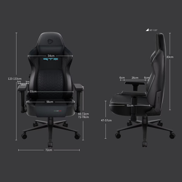 ONEX RTC Ergoglide Gaming Chair, Black/Green
