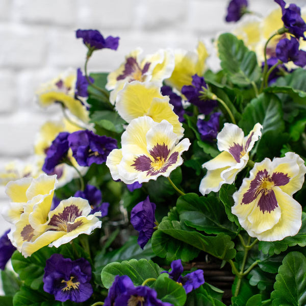 Artificial Flower Hanging Basket in 3 Colours