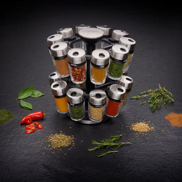 Cole & Mason 20 Jar Filled Spice Rack Carousel