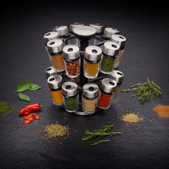 Cole & Mason 20 Jar Filled Spice Rack Carousel
