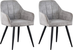 mcc direct 2x Faux Matte Suede Leather Dining Chairs Accent Chairs home & restaurants Adrian