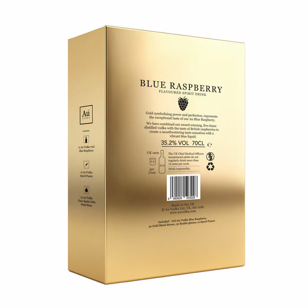 AU Vodka Blue Raspberry Bauble Gift Pack, 70Cl