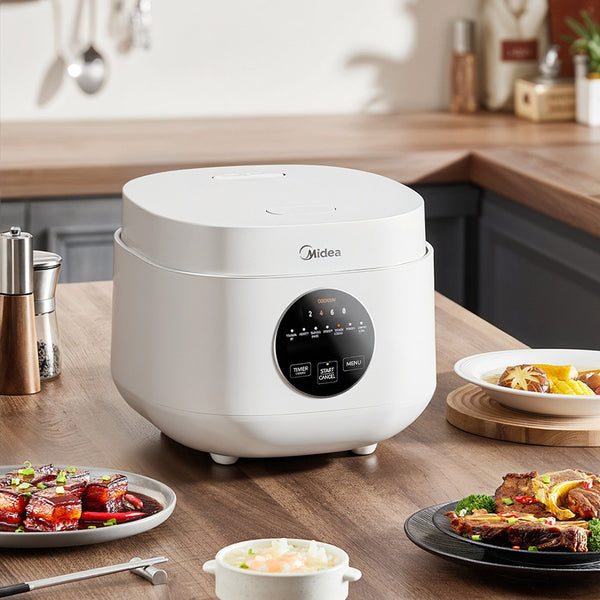 Midea Digital Rice Cooker - 5 Layer Pot, 7 Preset Menus, 1L Capacity (Cooks 5.5 Cups of Rice), 605W, 1.5mm Thick Non-Stick Inner Pot, Preset Timer, Auto Warm & Removable Power Plug, Smart Efficient Small Appliance