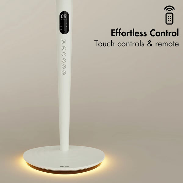 Aircraft Airlume Cordless Air Circulator Fan with Dimmable Lighting in Stone White