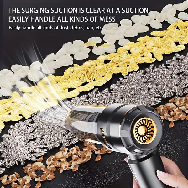 Suitu Portable Home and Car Vacuum Cleaner, USB Rechargeable, Suitable for Cars, Homes, Offices, and Camping, Handheld High-Power Wireless Vacuum Cleaner for Car and Household Use, Car Vacuum Cleaner, Car Accessories, Vacuum Cleaner For Home, Portable Vac