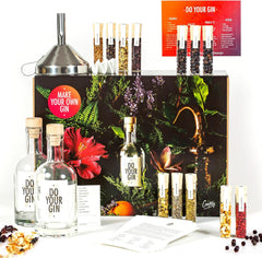 DO YOUR GIN L DIY Gin-Making Infusion Kit | Cocktail Kit | Bartender Gift Basket | Birthday Gifts for Men, Women for Him & Her | Alcohol Gift | 12 Botanicals, Bottles & Recipes