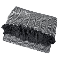 Cotton Herringbone Sofa Throw Blanket 260x260cm (perfect for KING sized bed) – Soft, Cozy & Warm Bed or Sofa Blanket, 13 Colours, Machine Washable, Hypoallergenic, Perfect Gift for Home or Travel